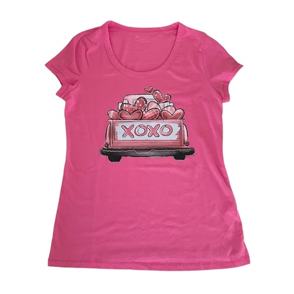 No Boundaries Custom Valentine’s Day Scoop Tee Short Sleeve Juniors Medium (7-9) - Picture 13 of 13